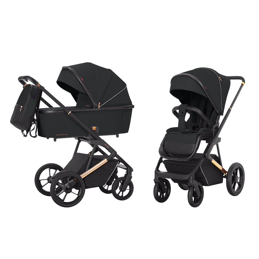Коляска універсальна CARRELLO Sigma CRL-6509 (2in1) Каррелло Сигма Obsidian Black 