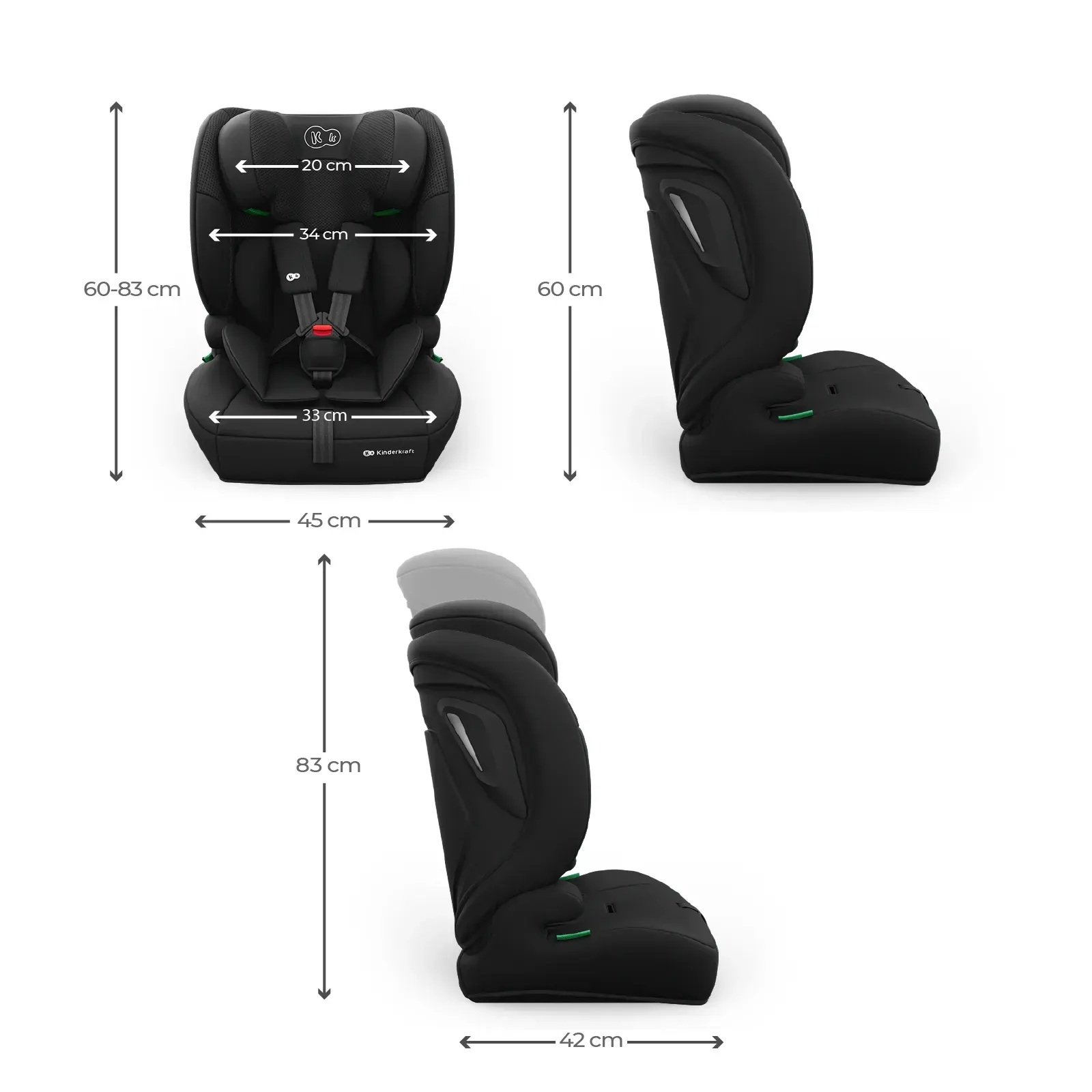 Автокрісло Kinderkraft Comfort Up 2 Plus i-Size Black (KCCOUP02BLKPL00)