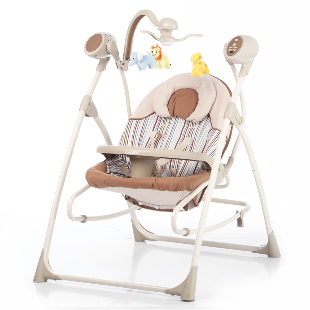 Заколисуючий центр CARRELLO Nanny 3в1 CRL-0005 Beige Stripe (Каррелло Нанні)