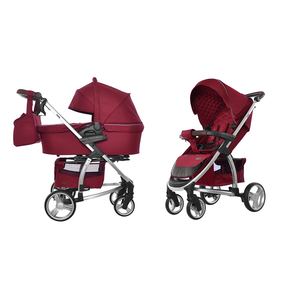 Коляска універсальна з народження 2в1 CARRELLO Vista CRL-6501 Ruby Red  (Каррелло Віста)