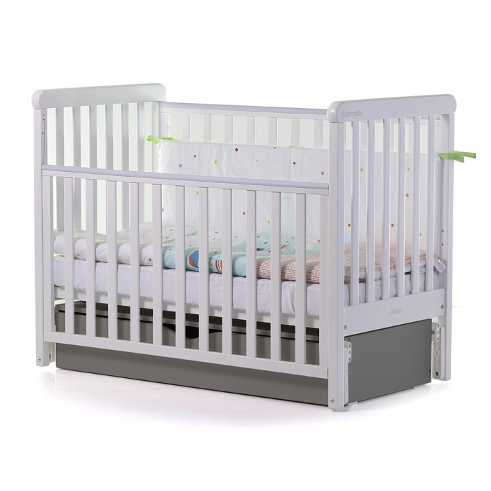 Ліжко дитяче CARRELLO Alba Біле + короб, маятниковий механізм