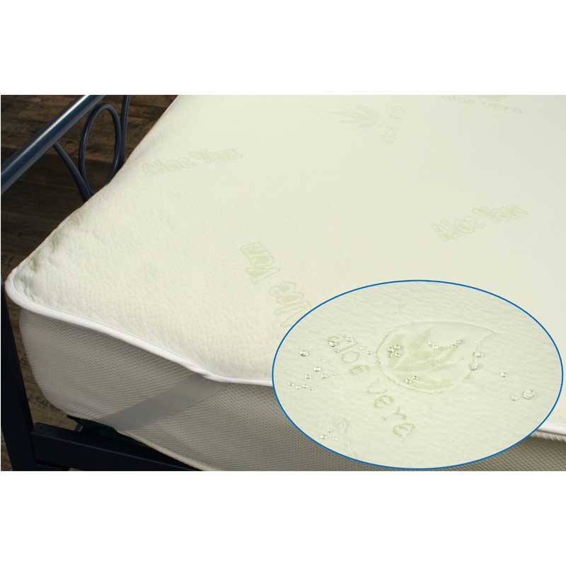 160х190 см Жаккардовий водонепроникний наматрацник Aloe Vera на гумці 