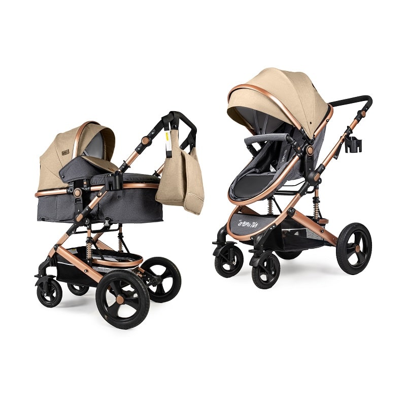  Коляска трансформер 2в1 Ninos Brava New BEIGE (Khaki)