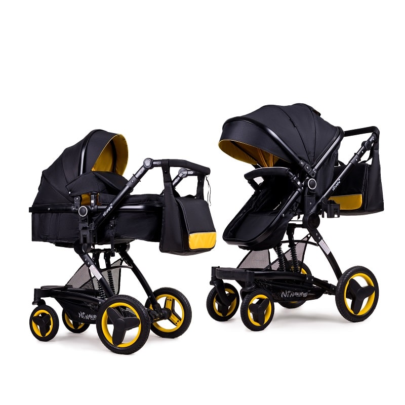 Коляска універсальна 2 в1 NINOS BONO YELLOW BLACK