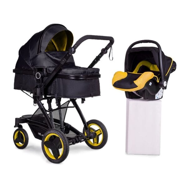 Коляска універсальна 3 в 1 NINOS BONO YELLOW BLACK